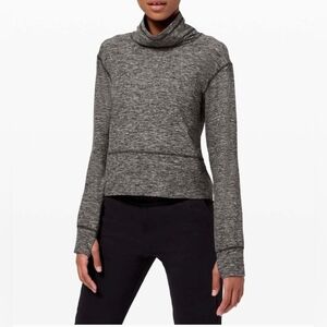 Lululemon Women's Ready to Rulu Fleece Pullover Heathered Black Sz 8
